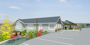 Hospice Expansion Project - Front Left Rendering